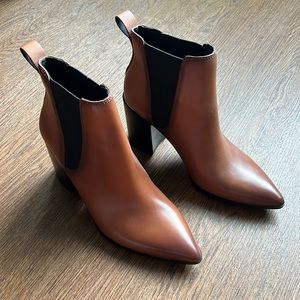 Steve Madden Knoxi heeled Booties, chestnut brown, never worn, size 8.5